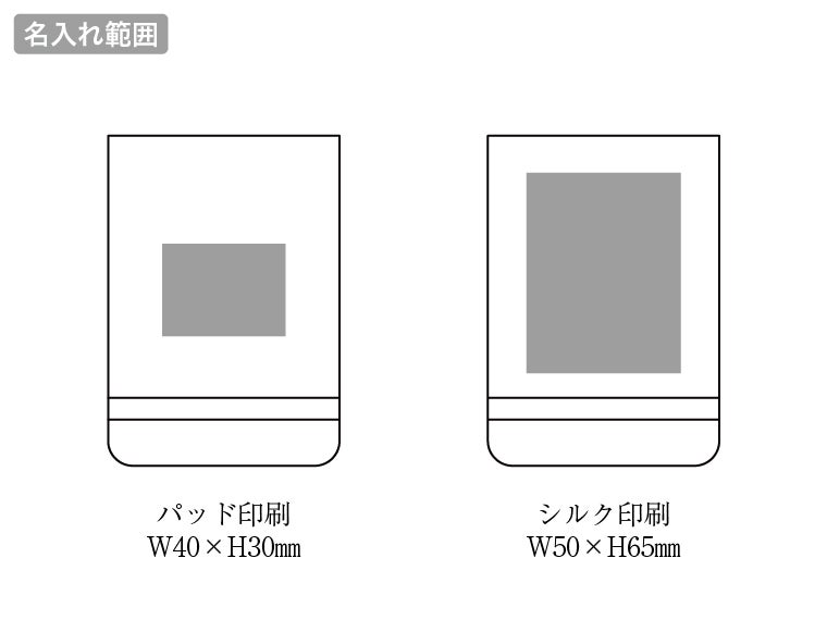 レザーライクハードカバーメモ（A7）の名入れ範囲