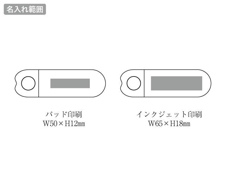 ハンドル付きスリムピルケースの名入れ範囲