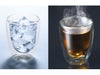 耐熱ダブルウォールタンブラー2Pセットは温かい飲み物も氷を入れた冷たい飲み物もOK。