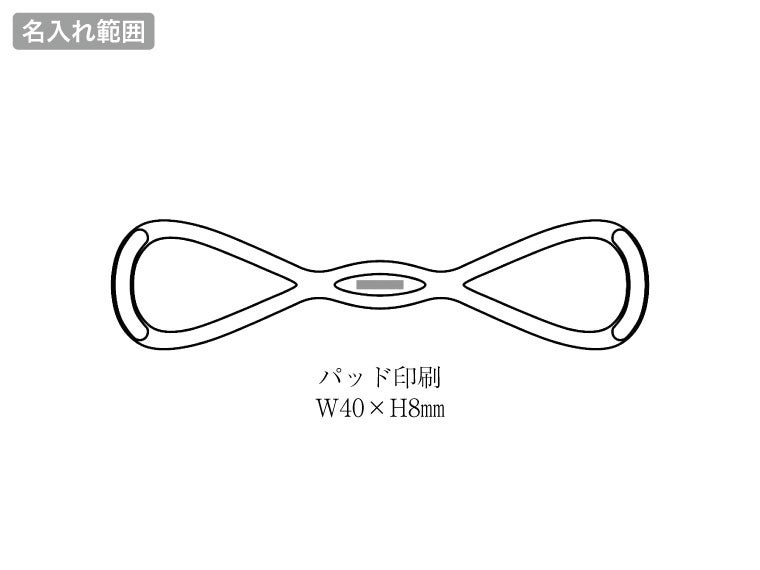 ノビシオ／シリコンストレッチバンドの名入れ範囲