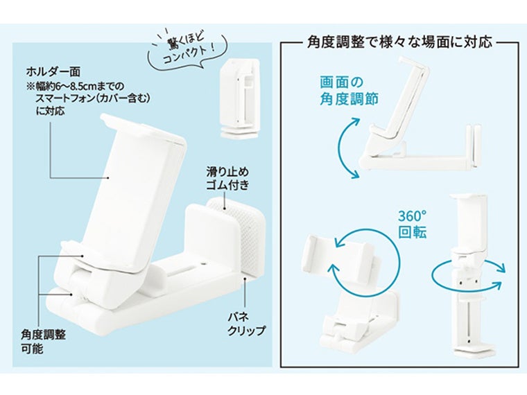 トリスタ マルチスマホスタンドの使い方画像