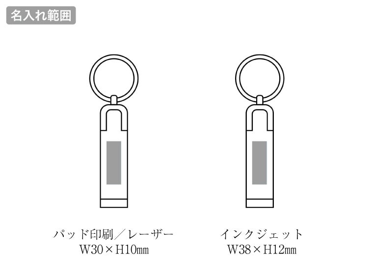 2WAYスタンドバッグハンガーの名入れ範囲