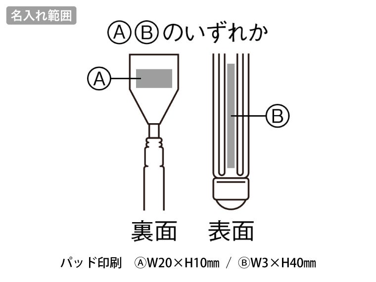職人の技　伸びる！2WAY孫の手の名入れ範囲
