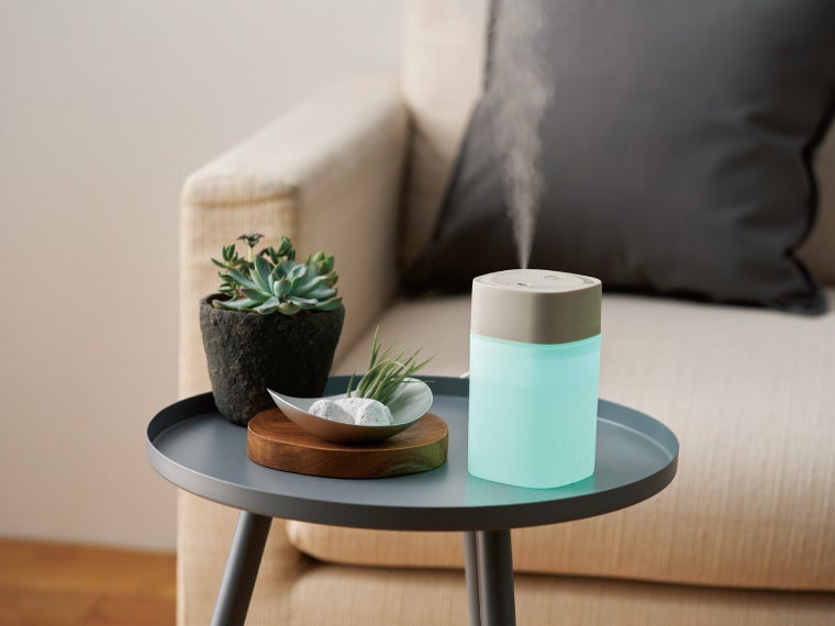 イルミライト　卓上加湿器の使用イメージ