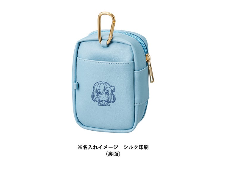 ぬいぐるみポーチ(M)の名入れイメージ画像。