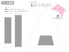 スリムアルミボトルＵＶ折りたたみ傘の名入れ範囲