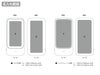 モバイルチャージャー１００００（準固体使用）の名入れ範囲。