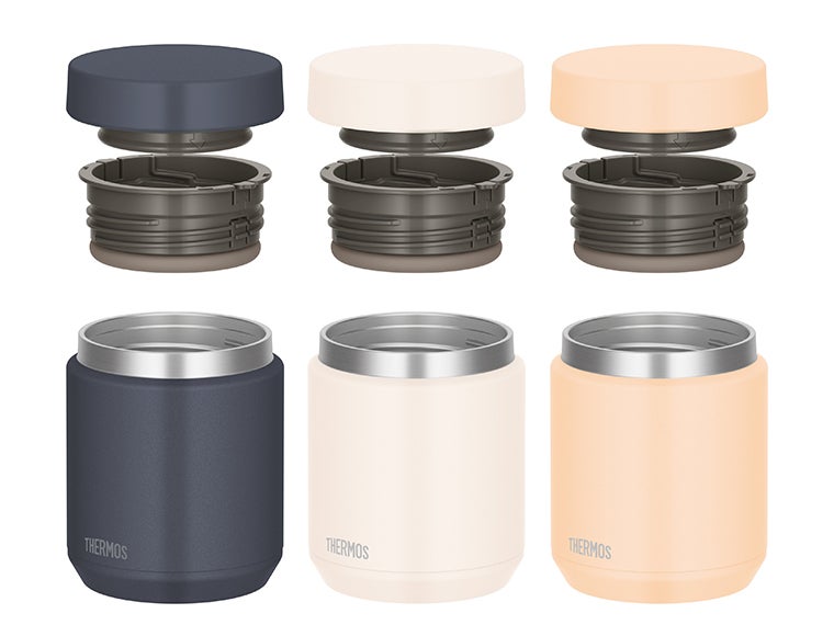 サーモス(THERMOS)JED-401真空断熱スープジャー 0.4Lの本体カラーはアプリコット、クリームホワイト、ネイビーブラック3色からお選びいただけます。