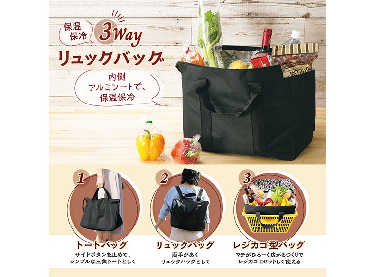 RB-02 3WAYリュックバッグの使い方画像。
