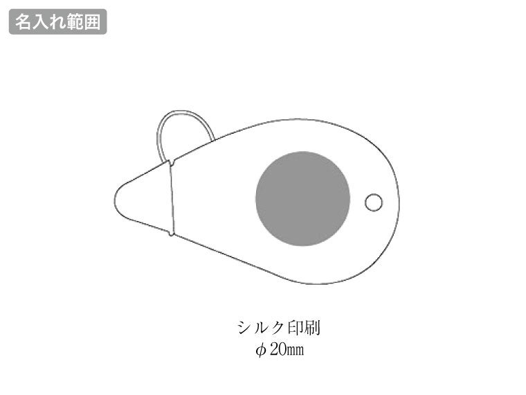 セーフティセラミックカッターの名入れ範囲。