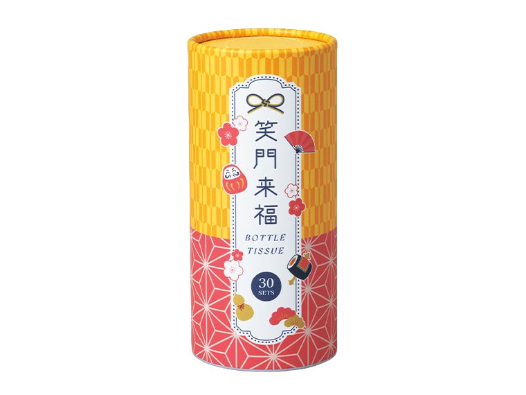 笑門来福／ボトルティッシュは2色アソ－トでお届けいたします。