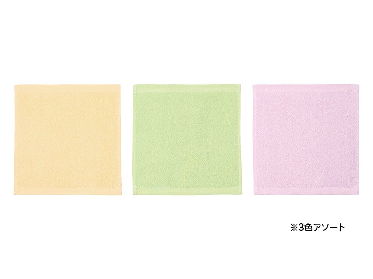 ありがとうございます／花結びハンドタオルの本体カラーは3色アソート。