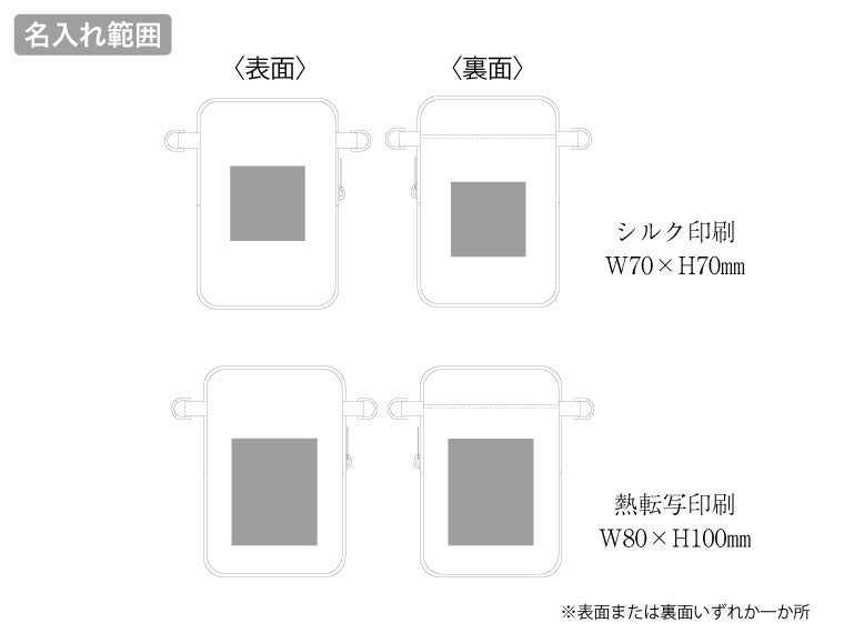 Re:FEND マルチショルダーの名入れ範囲。
